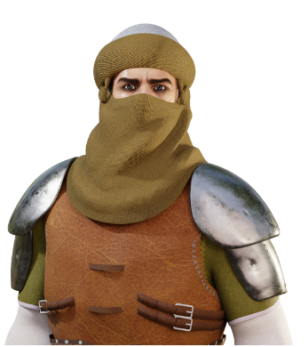 Khalid-Ibn Al-Walid Arabic General - Crown of Khosrow