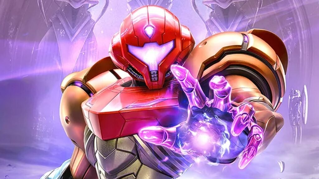Metroid Prime 4: Beyond – Everything You Need to Know About Nintendo’s Biggest Return Samus Aran in Power Suit displaying purple psychic energy powers in Metroid Prime 4 Beyond gameplay showing new abilities