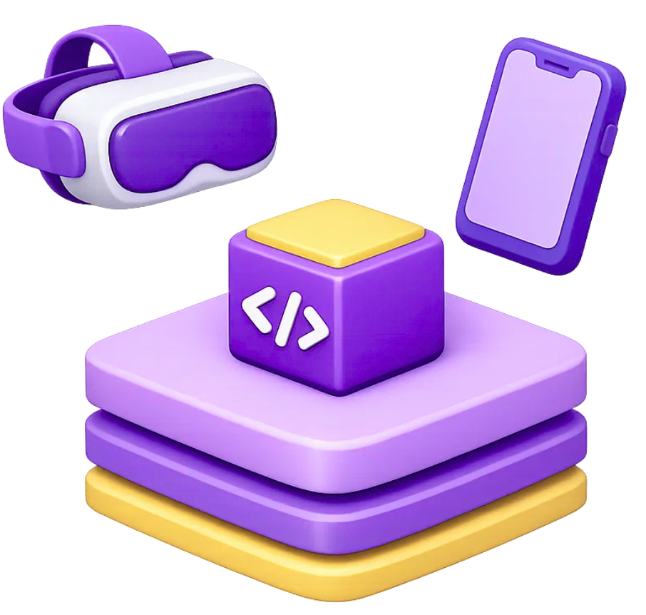 Extended Reality Unified Application Development XR unified development with VR headset, smartphone, and code layers
