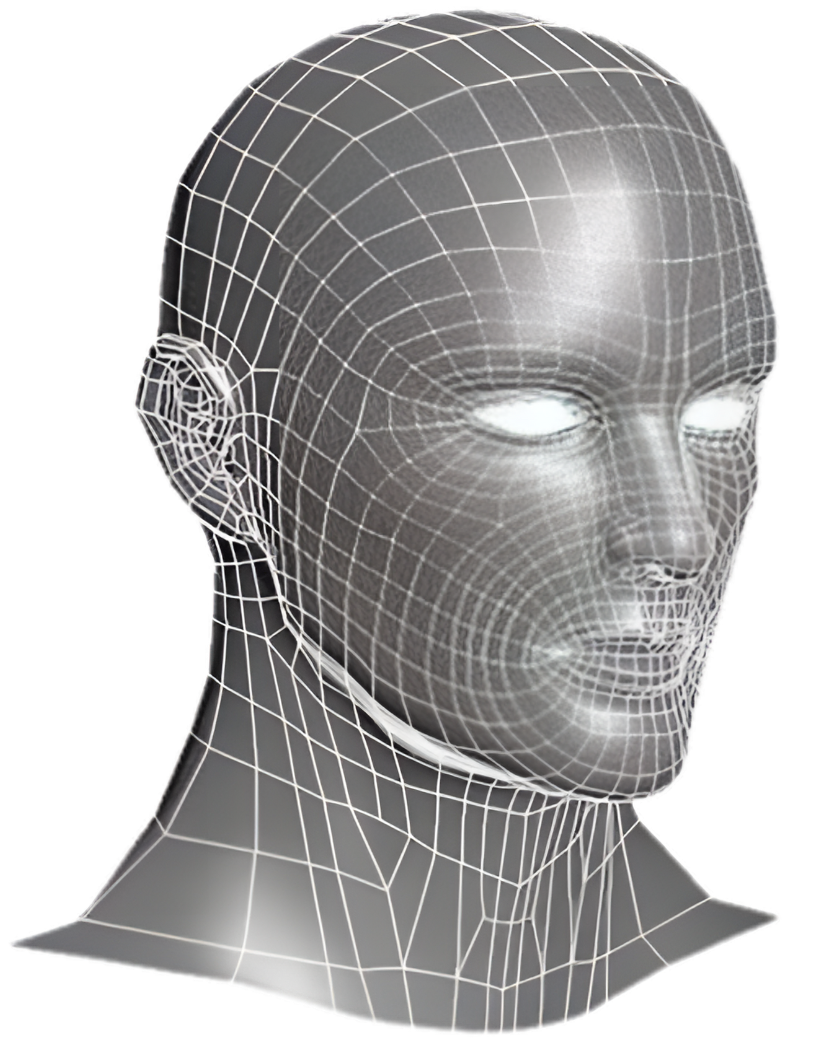 Game art services for 3D optimization and rigging setup with purple character model, skeleton bones, and joint hierarchy display panel