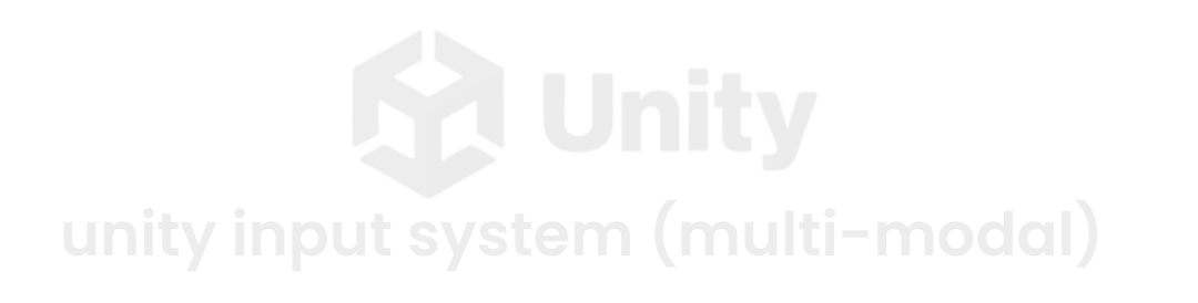 Unity Input System Multi-Modal Unity Input System multi-modal logo for cross-platform input handling in game development