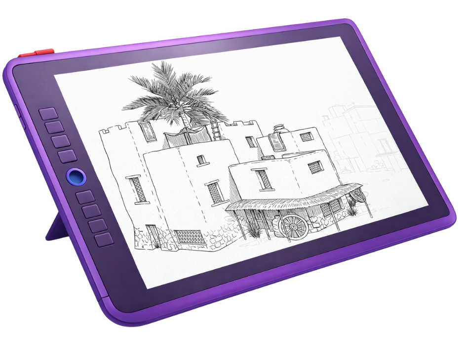 Game Art Concept Art Tablet showcasing a game's concept artwork