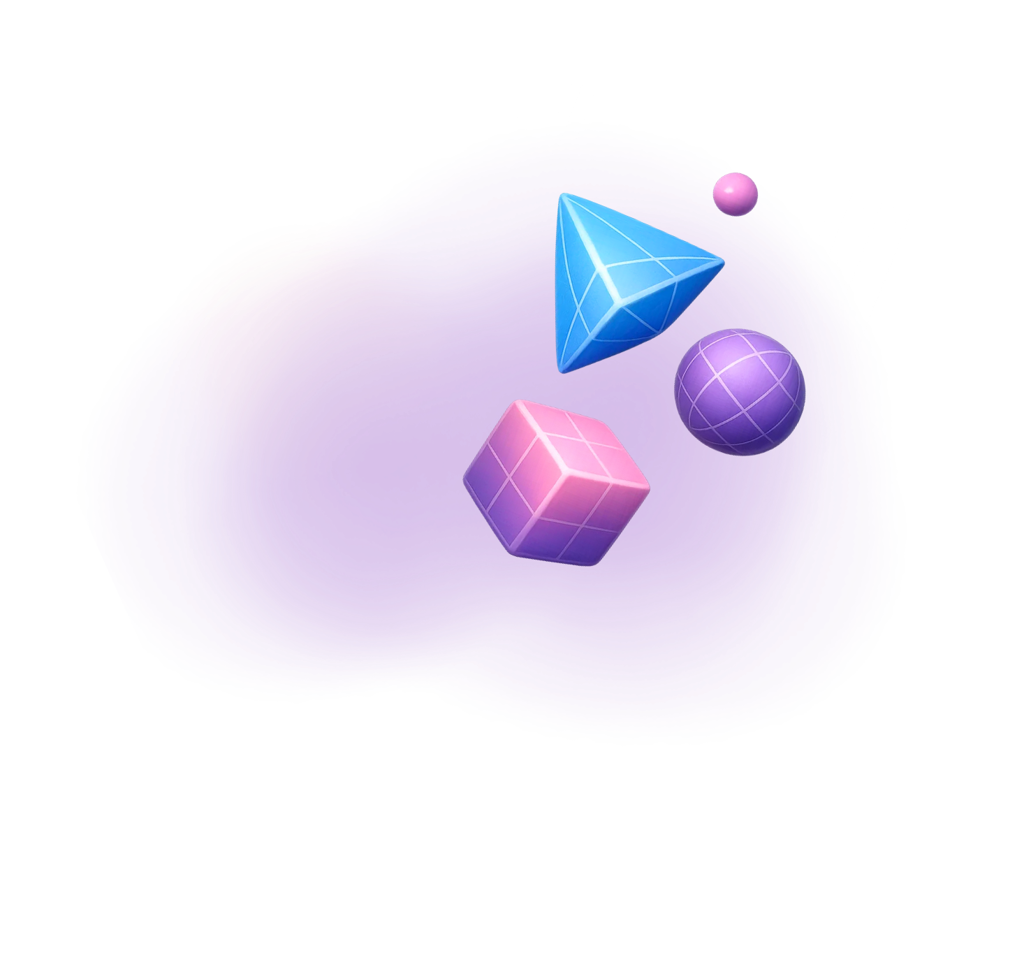 Game Art Geometric Shapes Game artwork showcasing different geometric shapes in different colors