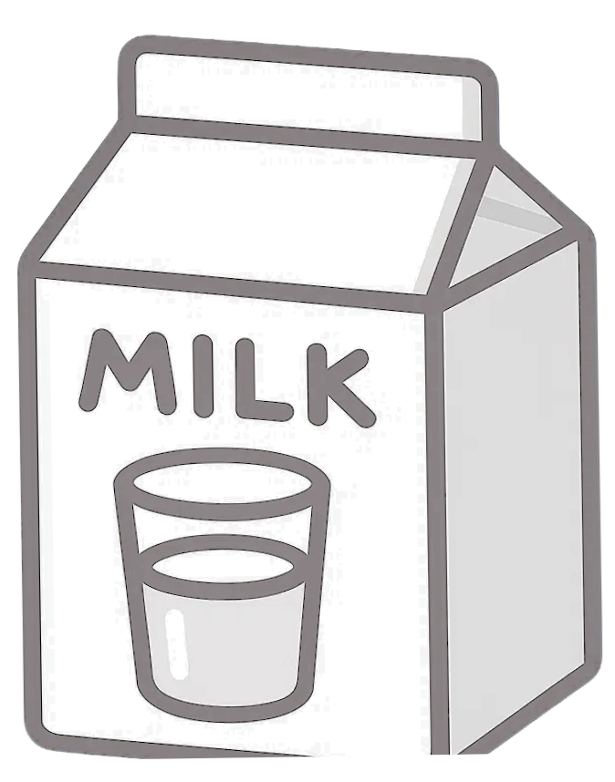 Bladder Defender, an educational game showing a milk box as good food