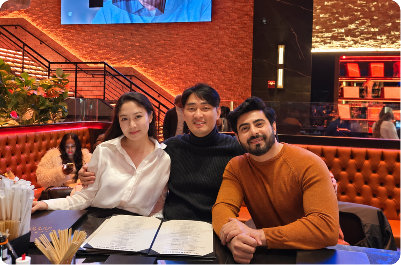 Algoryte team at a networking dinner